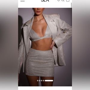 GOLD SLOANE SKIRT - SLA THE LABEL